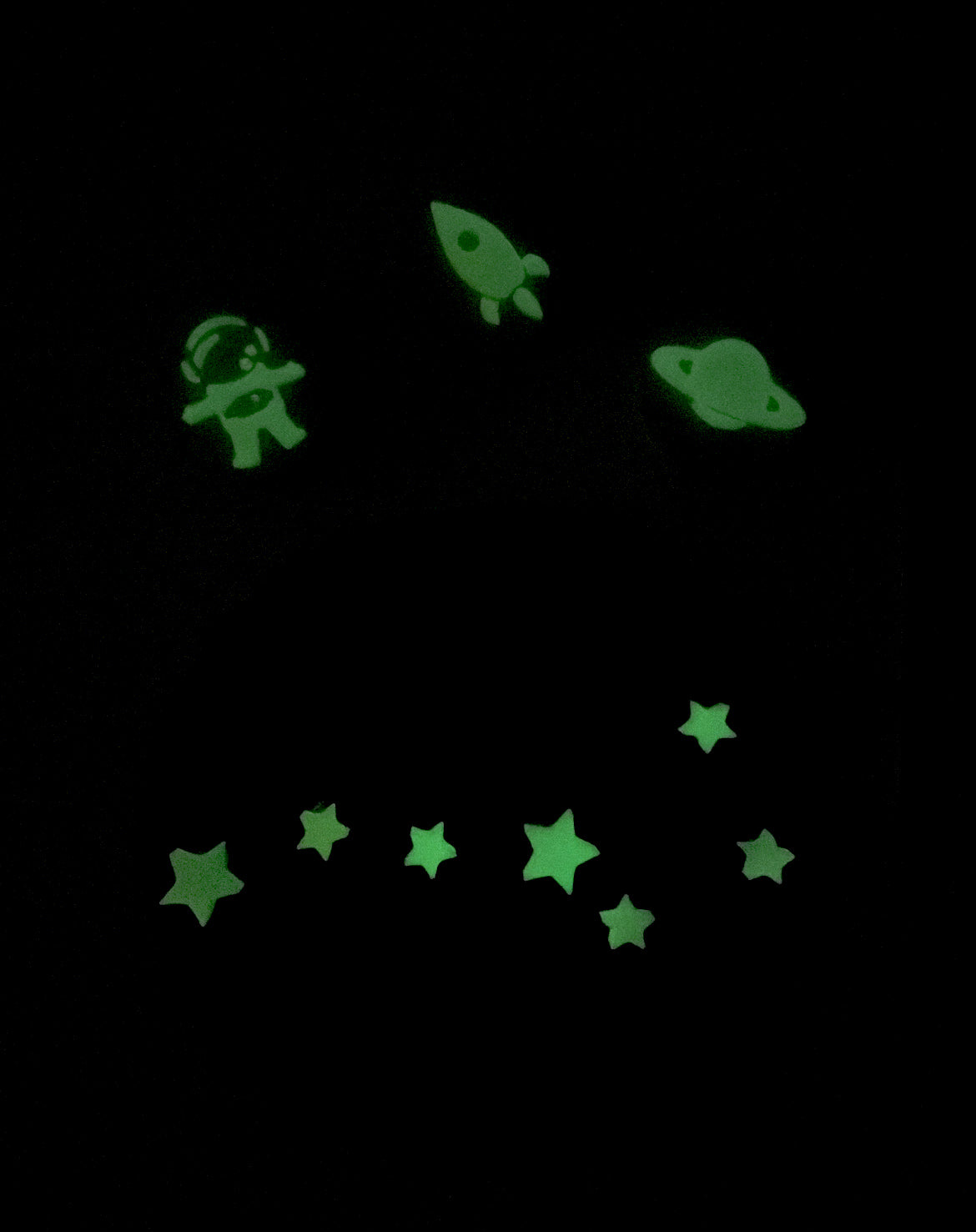 Glow Space Stamps and Stars