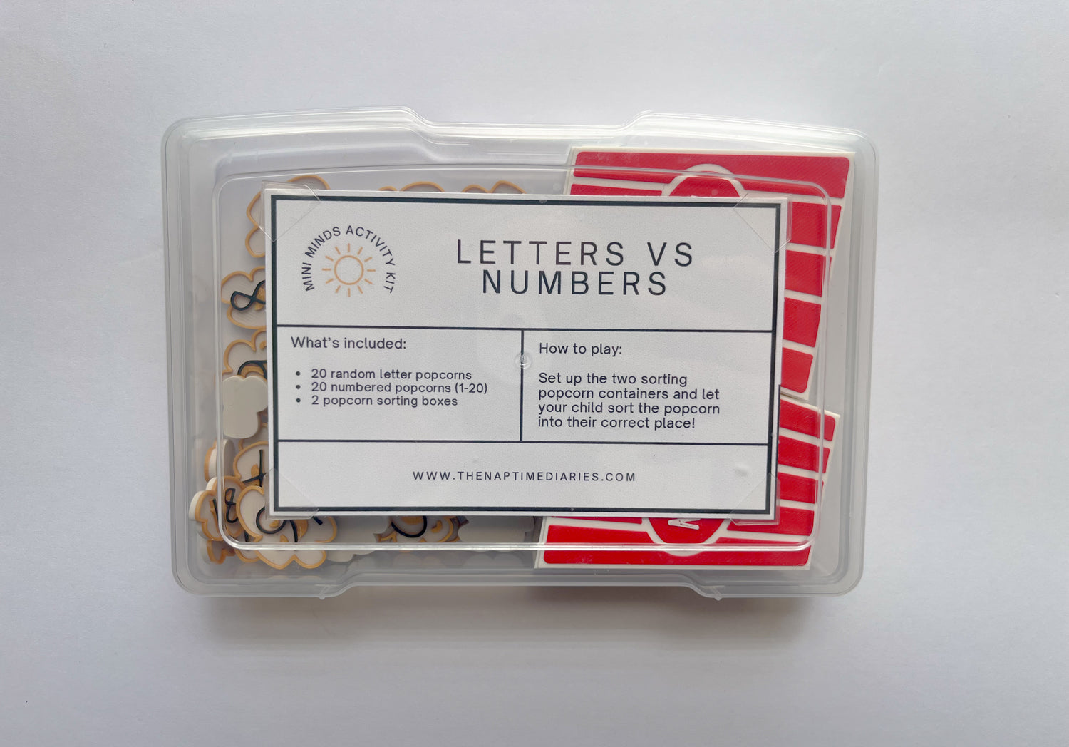 Numbers VS Letters Popcorn Kit