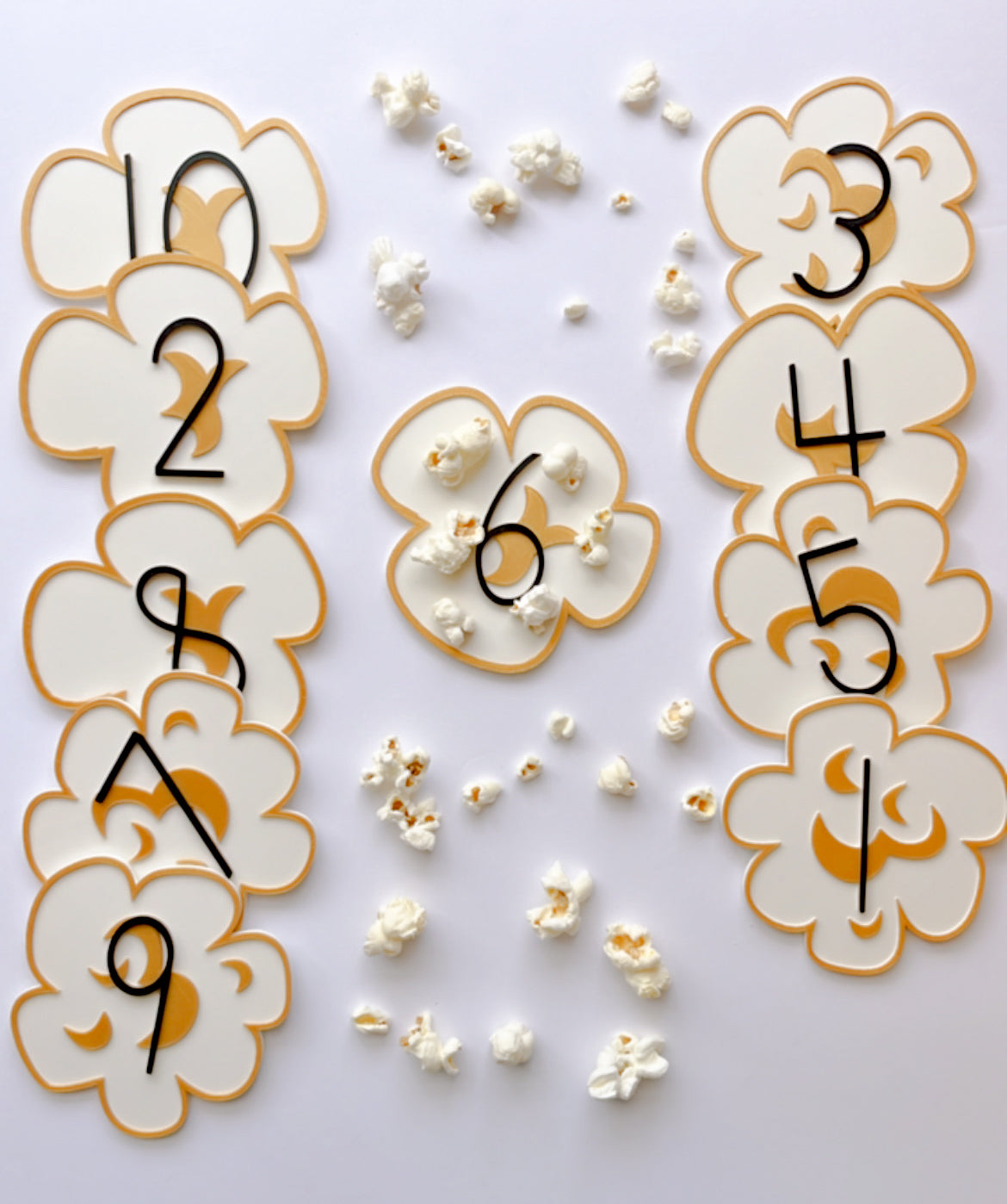 Extra Large Numbered Popcorn Set