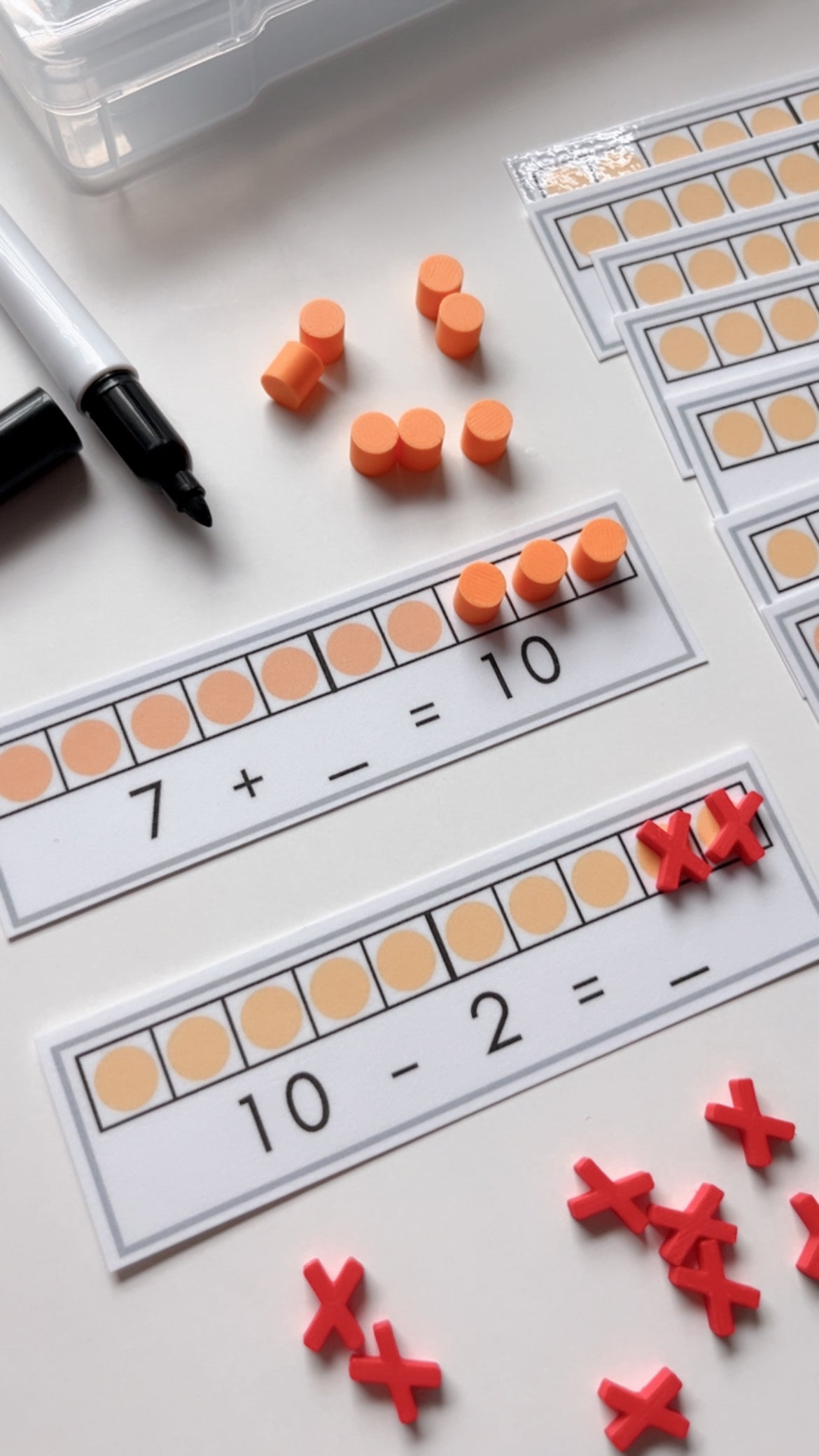 10 Frame Math Strips