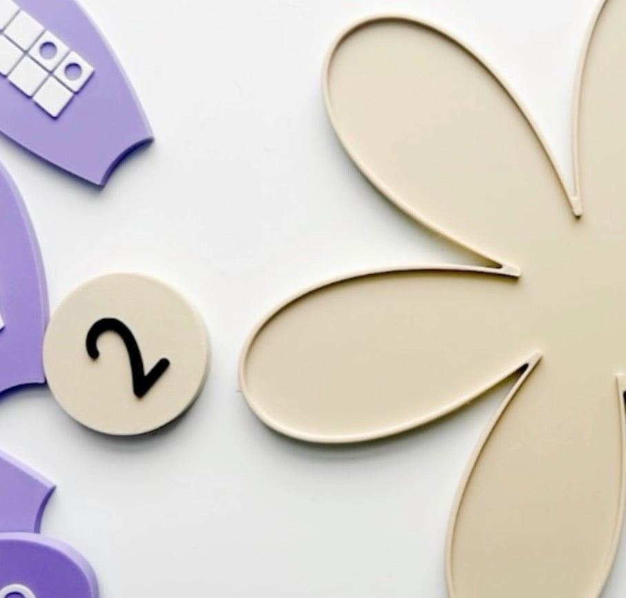Number Flower Tray