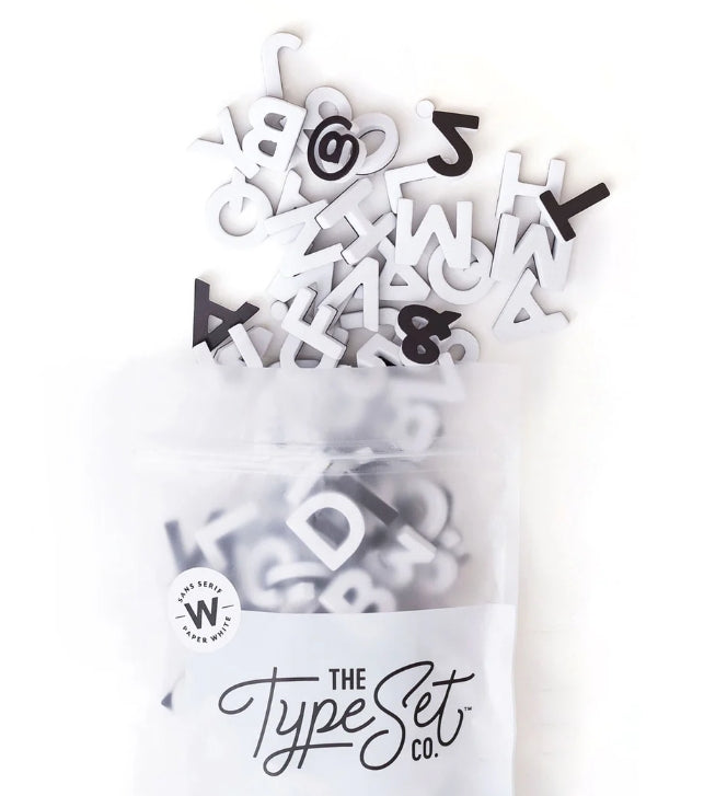 1" Paper White Magnetic Letters & Numbers