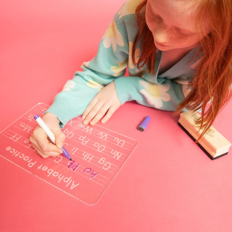 Acrylic Dry-Erase Alphabet Tracing Practice Board