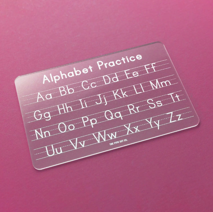 Acrylic Dry-Erase Alphabet Tracing Practice Board